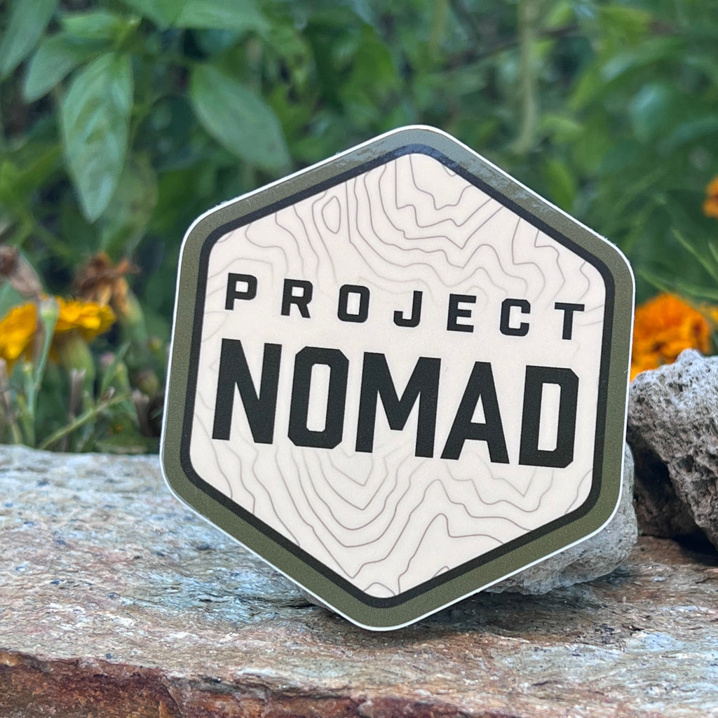 Project NOMAD die-cut sticker, free with every patch order